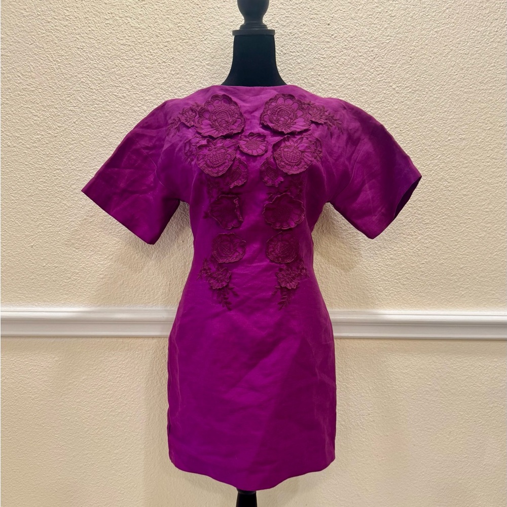 H&M Concious Collection purple kimono sleeved mini dress